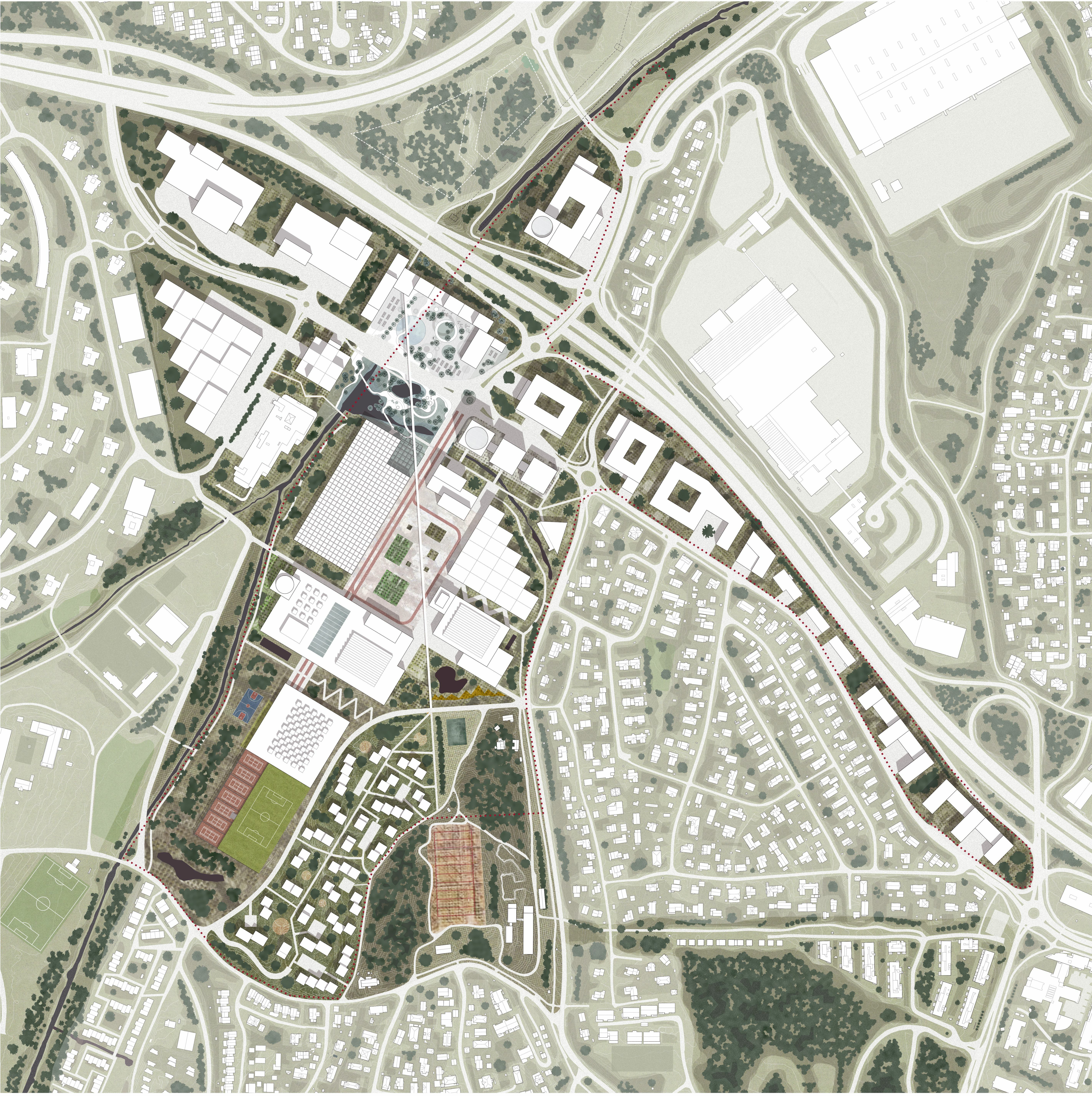 Site plan - The first strategy