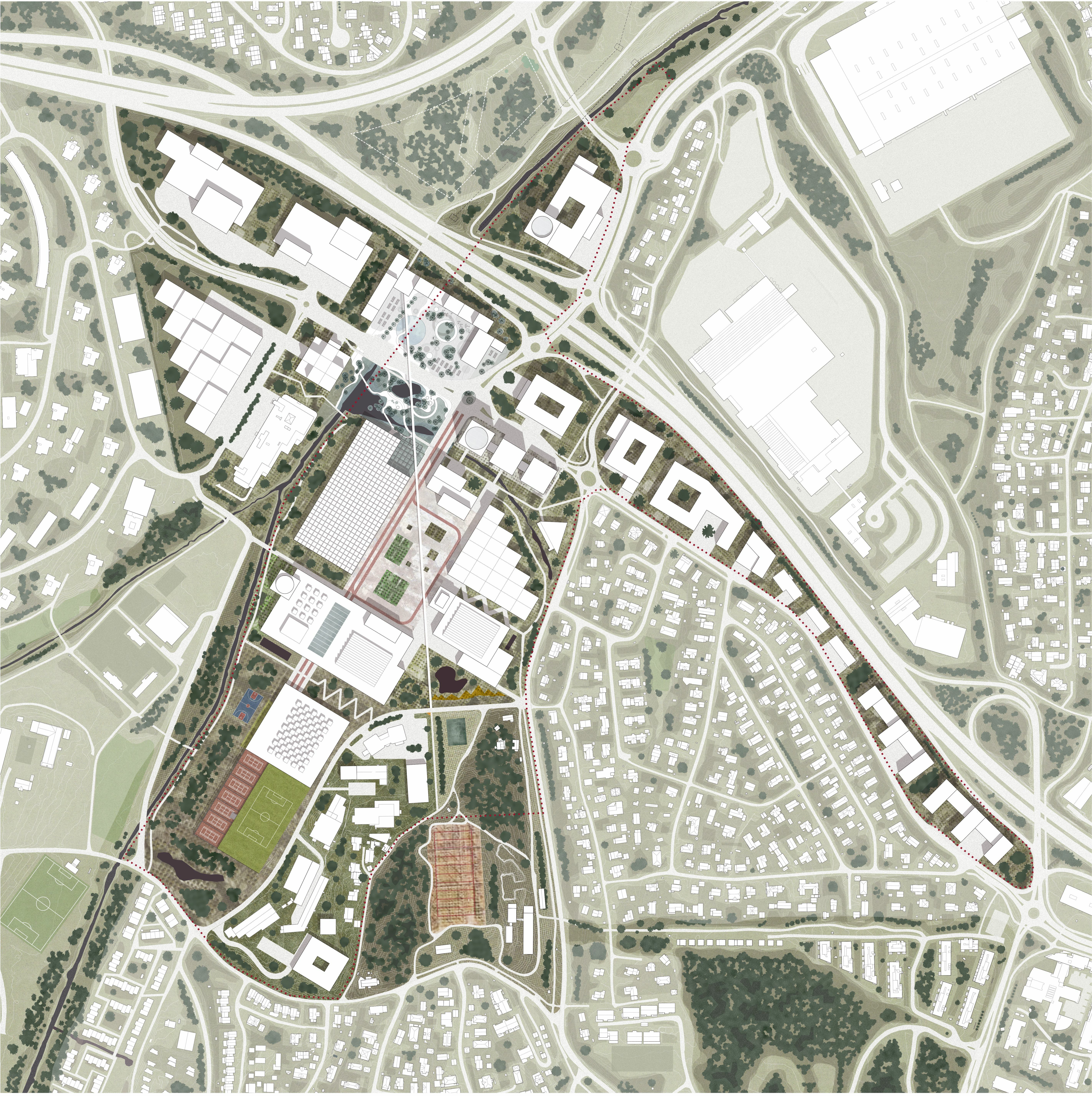 Site plan - The first strategy Alt B